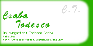 csaba todesco business card